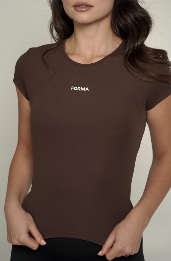 Short Sleeve Top- Coffee